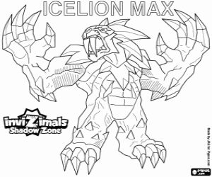 desenho de Icelion Max, Invizimals A nova dimensão para colorir