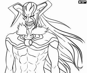 desenho de Ichigo Hollow, a forma final para colorir
