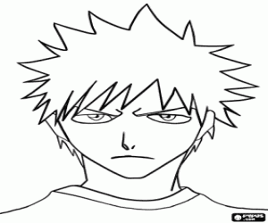 desenho de Ichigo, protagonista de Bleach para colorir