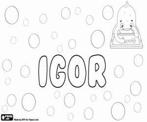 desenho de Igor, nome russo e eslavo para colorir