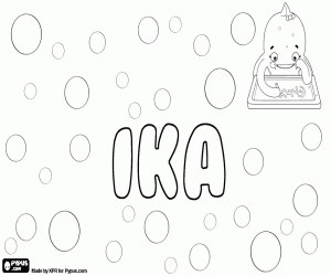 desenho de Ika, nome com origens diversas para colorir