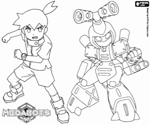 desenho de Ikki e seu Medabot, Metabee para colorir