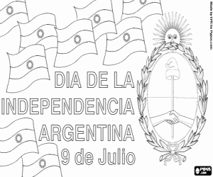 desenho de Independência da Argentina para colorir