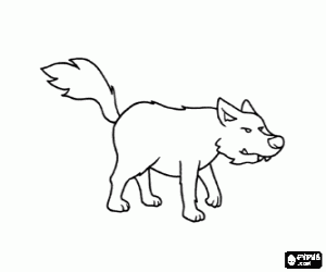 desenho de O inimigo, o lobo mau para colorir