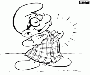 desenho de O mais inteligente Smurf para colorir