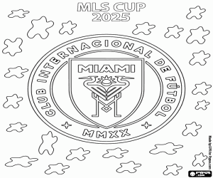 desenho de Inter Miami, MLS Cup 2025 para colorir