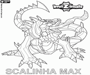 desenho de O Invizimal Scalinha Max para colorir