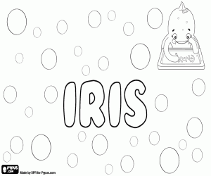 desenho de Iris, nome de origem grega para colorir