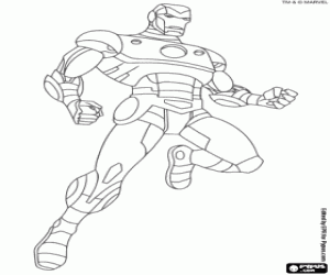 desenho de Iron Man dos Vingadores para colorir
