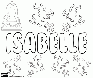 desenho de Isabelle, variante de Isabella para colorir
