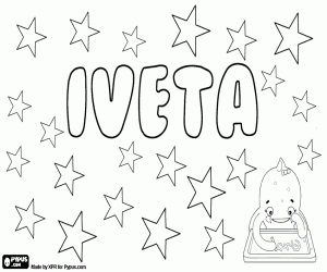 desenho de Iveta, variante de Ivette para colorir