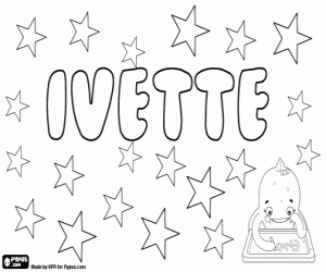 desenho de Ivette, variante de Yvette para colorir