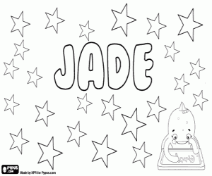 desenho de Jade, nome para menina para colorir