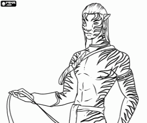 desenho de Jake Scully em seu Avatar Na'vi para colorir