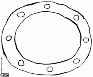 desenho de Uma janela de um submarino para colorir