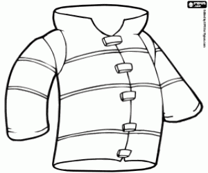desenho de Jaqueta flama-retardador para bombeiro para colorir