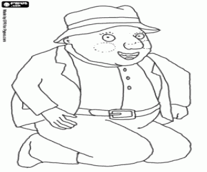 desenho de O jardineiro, a princesinha para colorir