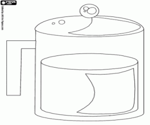desenho de Um jarro plástico para o avião para colorir