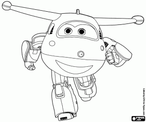 desenho de Jett de SuperWings para colorir