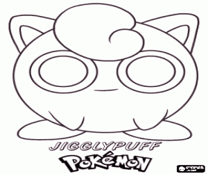 desenho de Jigglypuff, um Pokémon para colorir
