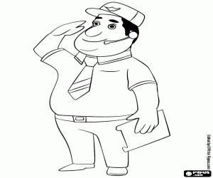 desenho de Jimbo, personagem de Super Wings para colorir