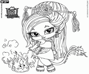 desenho de Jinafire Long, Monster High Baby para colorir