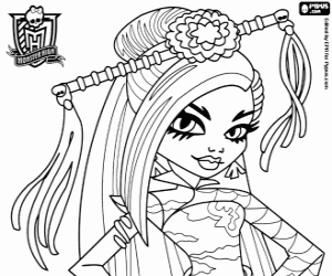 desenho de Jinafire Long, Monster High para colorir