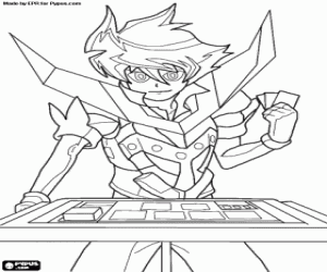 desenho de Um jogador dos Battle Spirits para colorir