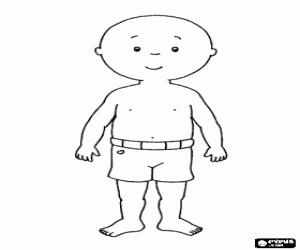 desenho de Jogo de vestir de Caillou para colorir