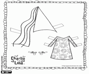 desenho de Jogo de vestir Lola como uma fada para colorir