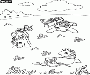 desenho de Os jogos dos pequenos pôneis para colorir