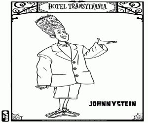 desenho de Johnnystein no Hotel Transilvânia para colorir