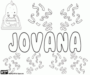 desenho de Jovana, nome sérvio para colorir