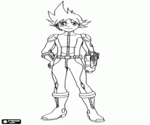 desenho de O jovem Brett do Team Galaxy para colorir