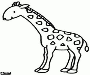 desenho de Jovem girafa para colorir