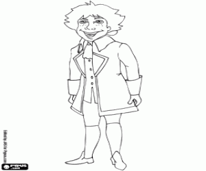 desenho de O jovem Ludwig van Beethoven para colorir