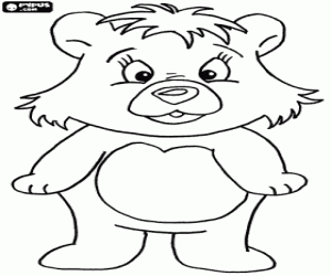desenho de Jovem urso para colorir