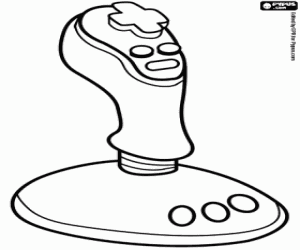desenho de Um joystick para jogos de vídeo para colorir