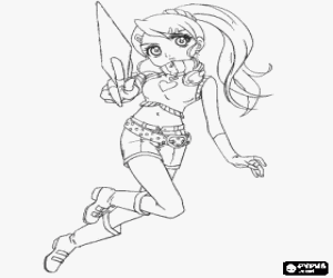 desenho de Julie, uma personagem de Bakugan para colorir