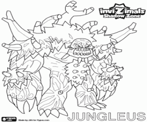 desenho de Jungleus, Invizimals A nova dimensão para colorir
