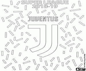 desenho de Juve, campeão 2018-2019 para colorir