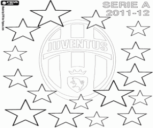 desenho de Juve Turim, campeão 2011-2012 para colorir