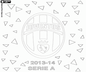 desenho de Juventus, campeão 2013-2014 para colorir