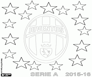 desenho de Juventus, campeão 2015-2016 para colorir