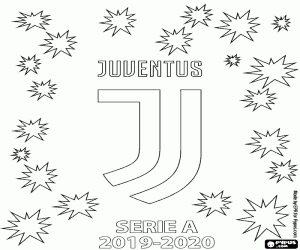 desenho de Juventus, campeão 2019-2020 para colorir