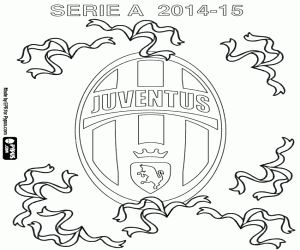 desenho de Juventus de Turim, campeão 2014-2015 para colorir