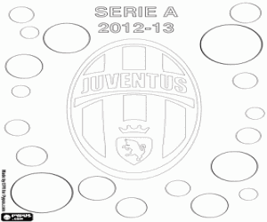 desenho de Juventus Turín, campeão 2012-13 para colorir