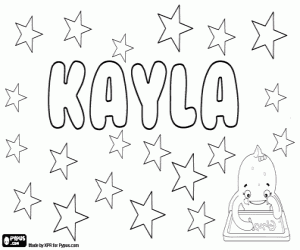 desenho de Kayla, nome gaélico para colorir