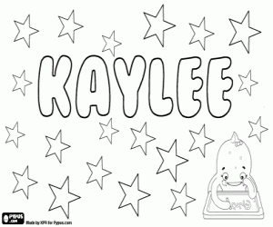 desenho de Kaylee, nome feminino para colorir
