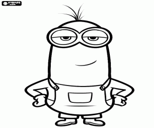 desenho de Kevin, o líder dos minions para colorir